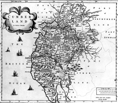 Map of Cumberland by Robert Morden